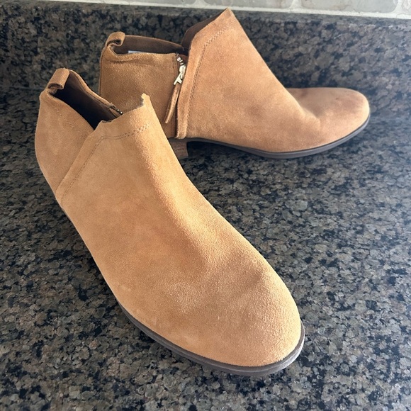 TOMS Womens Deia Casual Suede Booties- Caramel Brown/ Size 11 - Picture 3 of 13